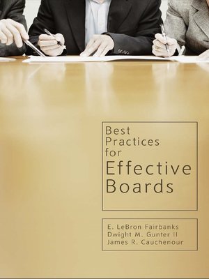 cover image of Best Practices for Effective Boards
